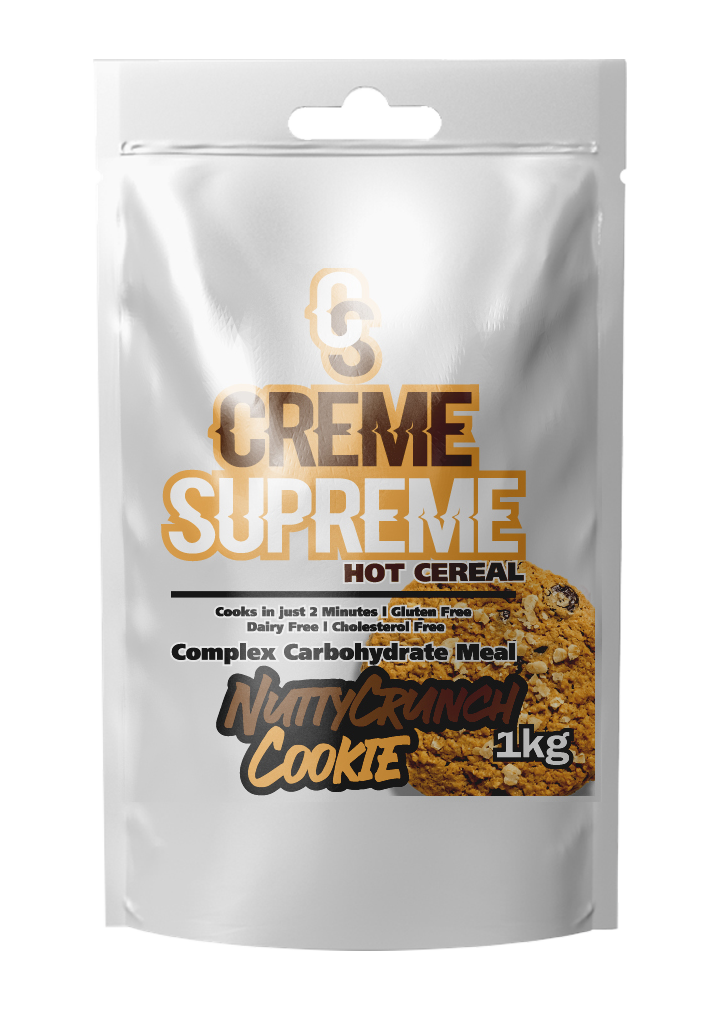 Nutty Crunch Cookie Creme Supreme 1kg pouch in previous packaging