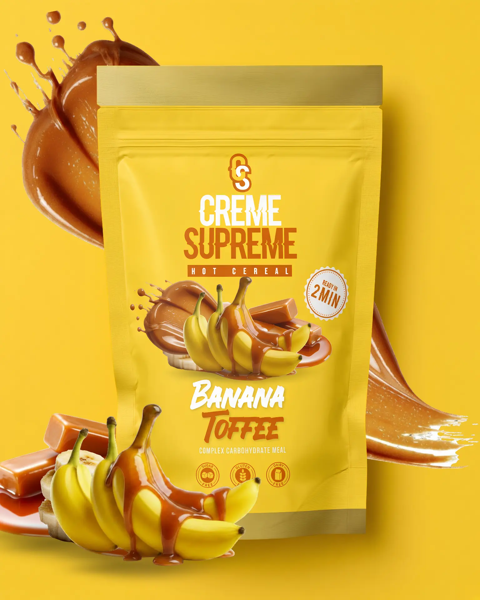 Banana Toffee Creme Supreme hot cereal pouch
