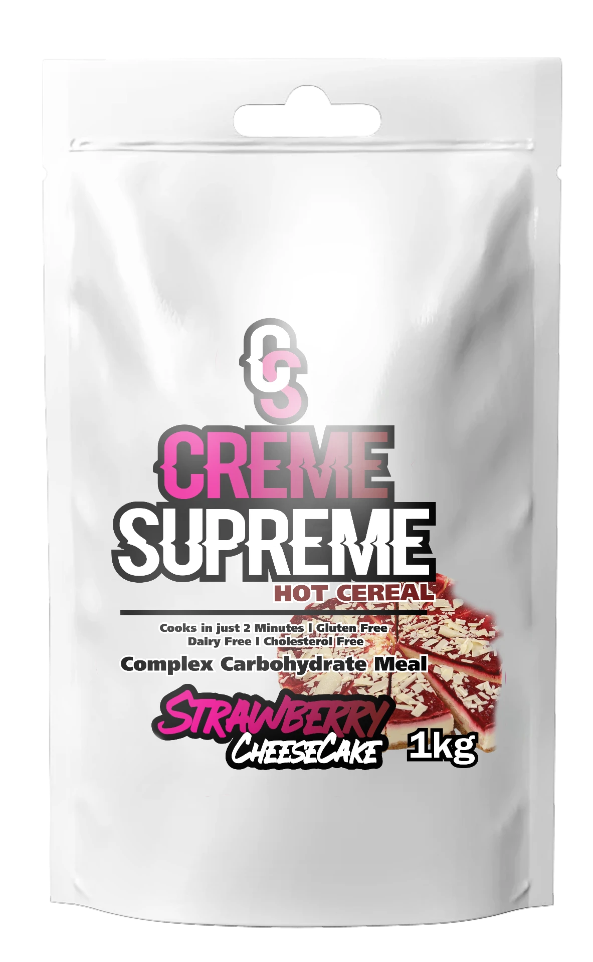 Strawberry Cheesecake Creme Supreme 1kg pouch in previous packaging