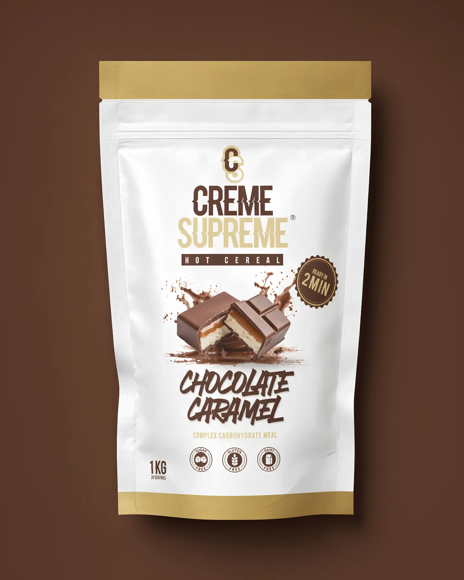 Chocolate Caramel Creme Supreme hot cereal pouch