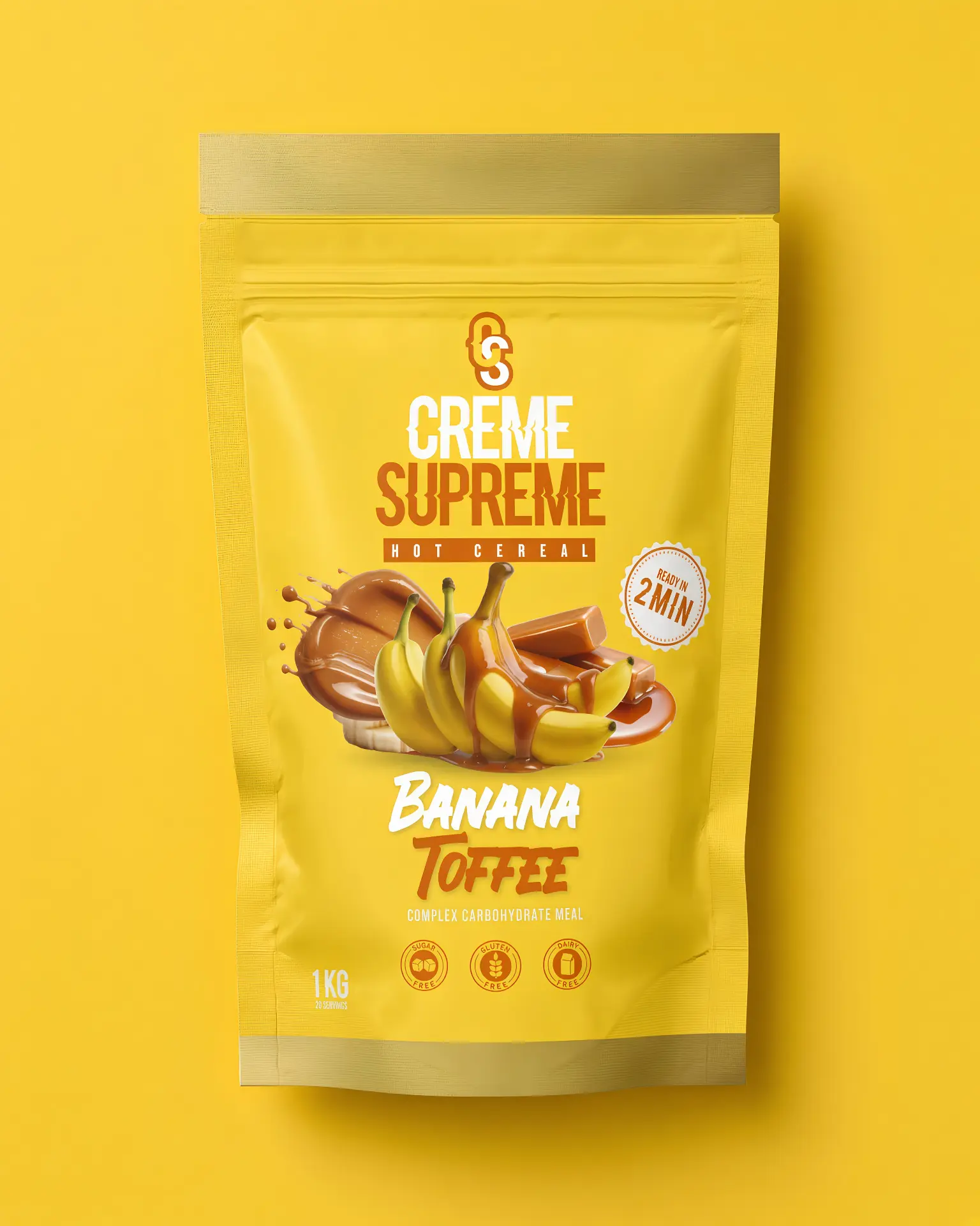 Banana Toffee Creme Supreme hot cereal pouch